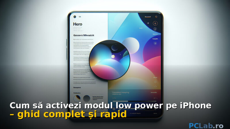 cum să activezi modul Low Power pe iPhone ghid