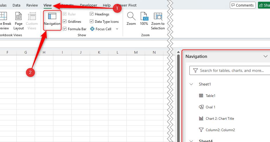 navigare microsoft excel Microsoft Excel's Navigation pane is more useful than you think — imagine 1