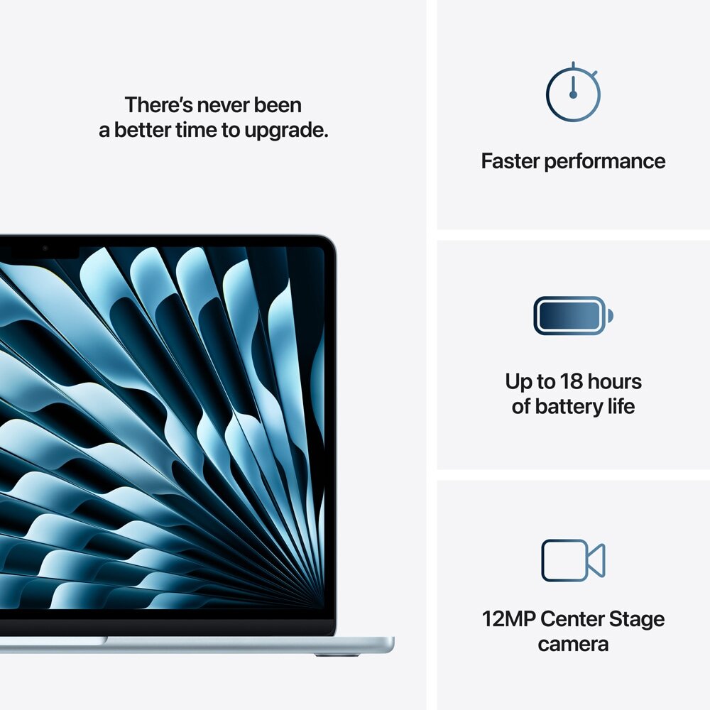 Laptop APPLE MacBook Air 13 review — Imagine 6 Laptop APPLE MacBook Air 13 mc6t4ro/a, Apple M4, 13.6" Retina Display, 16GB, SSD 256GB, 8-core GPU, macOS Sequoia, Sky Blue, Tastatura layout INT, Manual RO — imagine 6