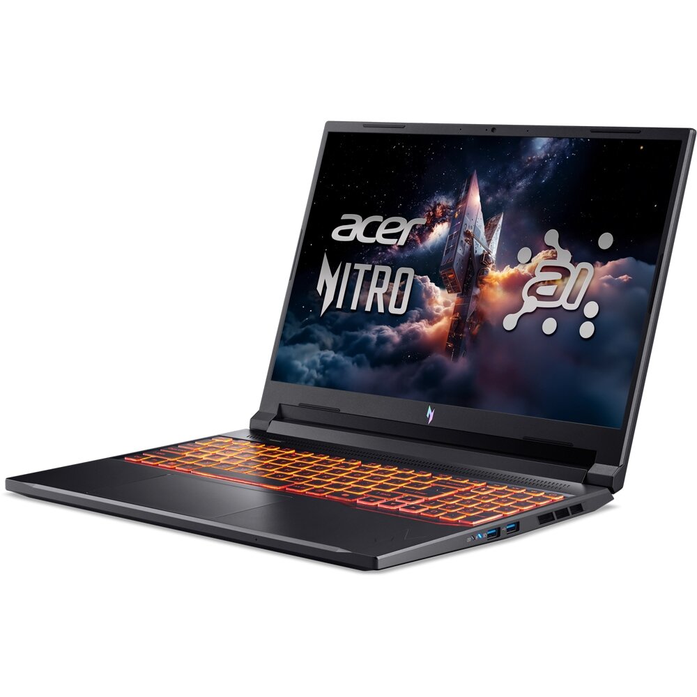 Acer Nitro V16 AI ANV16-42-R7XR review — Imagine 3 Laptop Gaming ACER Nitro V16 AI ANV16-42-R7XR, AMD Ryzen 7 260 pana la 5.1GHz, 16" WUXGA, 16GB, SSD 1TB, NVIDIA GeForce RTX 5050 8GB, Free DOS, Shale Black — imagine 3