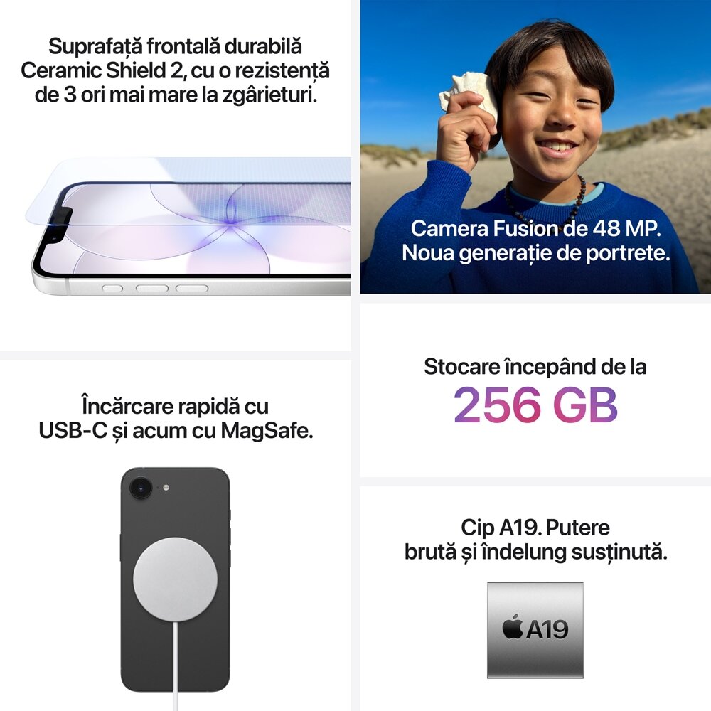 APPLE iPhone 17e review — Imagine 6 Telefon APPLE iPhone 17e, 256GB, Soft Pink — imagine 6
