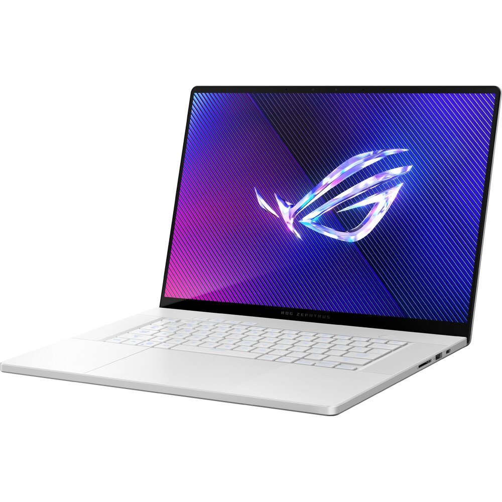 ASUS ROG Zephyrus G16 OLED GU605CW-QR129X review — Imagine 3 Laptop Gaming ASUS ROG Zephyrus G16 OLED GU605CW-QR129X, Intel Core Ultra 9 285H pana la 5.4GHz, 16" WQXGA, 64GB, SSD 2TB, NVIDIA GeForce RTX 5080 16GB, Windows 11 Pro, Platinum White — imagine 3