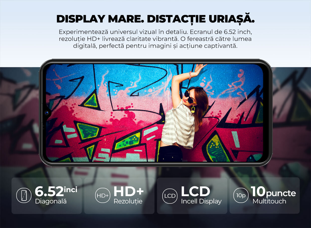 iHunt S26 Ultra review — Imagine 4 Telefon mobil iHunt S26 Ultra, 4G, Dual SIM, 6.52" HD+ IPS, Octa-Core, 8GB RAM, 128GB, Radio FM, Deblocare Faciala, 4850mAh, Android 14, Black — imagine 4
