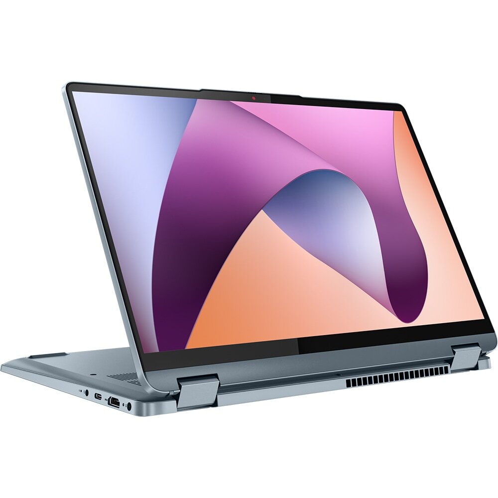 Laptop 2 in 1 LENOVO IdeaPad Flex 5 review — Imagine 5 Laptop 2 in 1 LENOVO IdeaPad Flex 5 14ABR8, AMD Ryzen 5 5625U pana la 4.3GHz, 14" WUXGA Touch, 8GB, 512GB, AMD Radeon, Windows 11 Home, Stone Blue — imagine 5