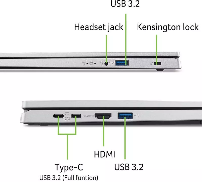 Laptop Acer Aspire Go 15 AG15-71P review — Imagine 6 Laptop Acer Aspire Go 15 AG15-71P FHD IPS Intel Core i5-13420H 16GB DDR5 1TB SSD Intel UHD No OS Pure Silver — imagine 6