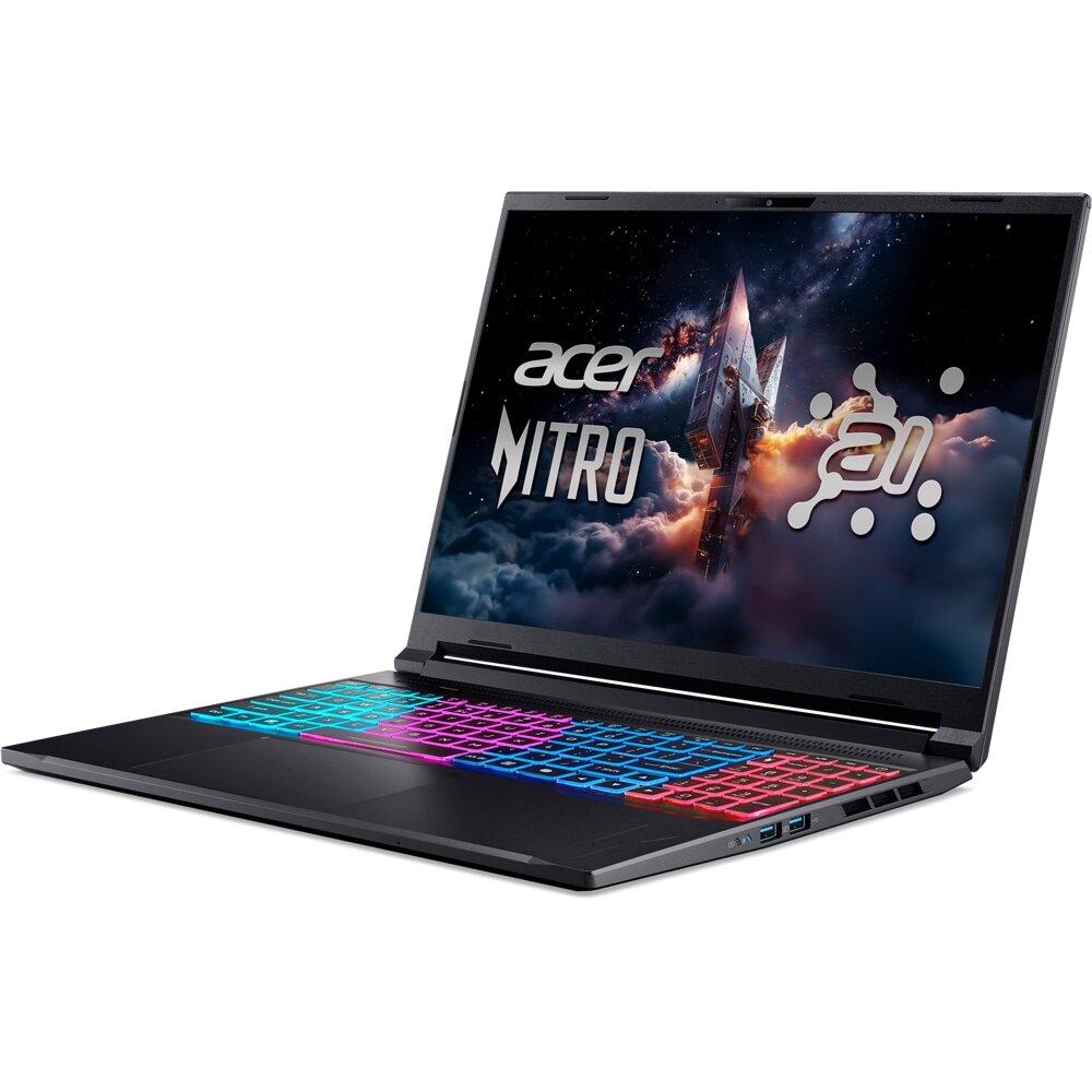 ACER Nitro V16S AI review — Imagine 3 Laptop Gaming ACER Nitro V16S AI ANV16S-61-R7T3, AMD Ryzen AI 9 365 pana la 5GHz, 16" WQXGA, 32GB, SSD 1TB, NVIDIA GeForce RTX 5070 8GB, Free DOS, Black — imagine 3