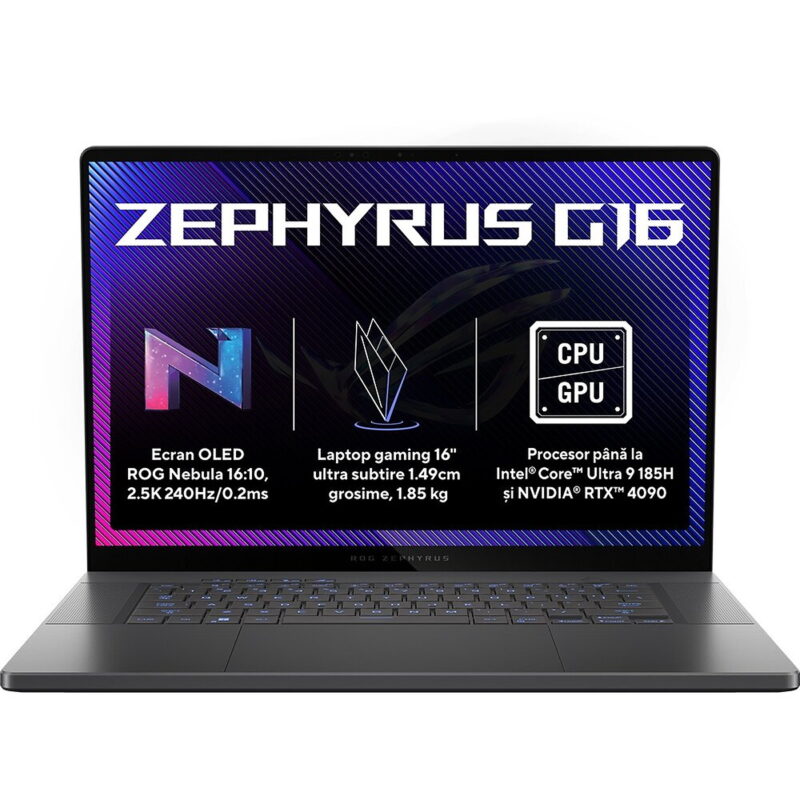 Review laptop gaming ASUS ROG Zephyrus G16 OLED GU605MY-QR079 – performanță de top pentru gaming