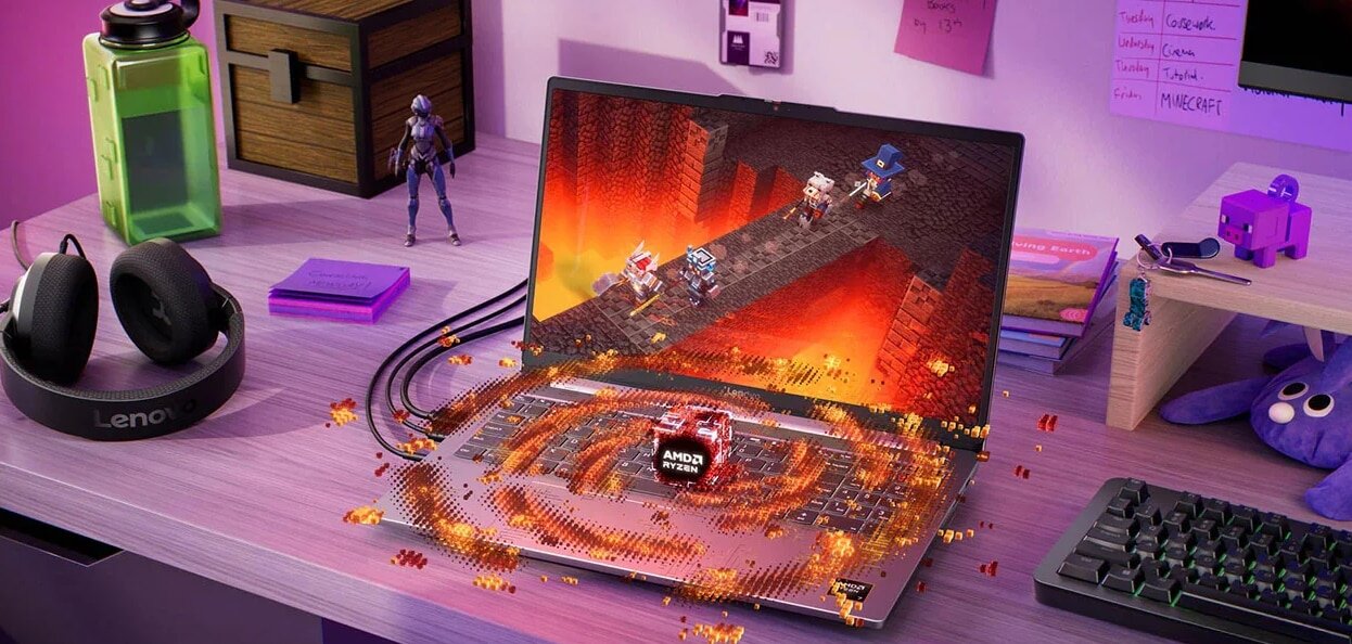 Laptop Gaming Lenovo LOQ 15ARP10E review — Imagine 2 Laptop Gaming Lenovo LOQ 15ARP10E cu procesor AMD Ryzen™ 7 7735HS pana la 4.75GHz, 15.6" Full HD, IPS, 144Hz, 16GB DDR5 RAM, 1TB SSD, NVIDIA® GeForce RTX™ 3050 6GB GDDR6, No OS, Luna Grey — imagine 2