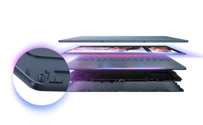Laptop Lenovo Yoga Slim 7 14AKP10 review — Imagine 4 Laptop Lenovo Yoga Slim 7 14AKP10 cu procesor AMD Ryzen™ AI 7 350 pana la 5.0GHz, 14" 2.8K WQXGA+ , OLED, 120Hz, 32GB LPDDR5x RAM, 1TB SSD, AMD Radeon™ 860M Graphics, Windows® 11 Home, Tidal Teal, 3y on-site Premium Care — imagine 5