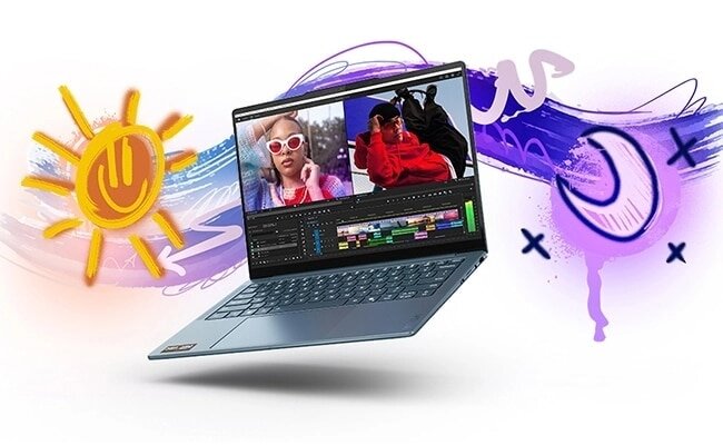 Laptop Lenovo Yoga Slim 7 14AKP10 review — Imagine 6 Laptop Lenovo Yoga Slim 7 14AKP10 cu procesor AMD Ryzen™ AI 7 350 pana la 5.0GHz, 14" 2.8K WQXGA+ , OLED, 120Hz, 32GB LPDDR5x RAM, 1TB SSD, AMD Radeon™ 860M Graphics, Windows® 11 Home, Tidal Teal, 3y on-site Premium Care — imagine 7