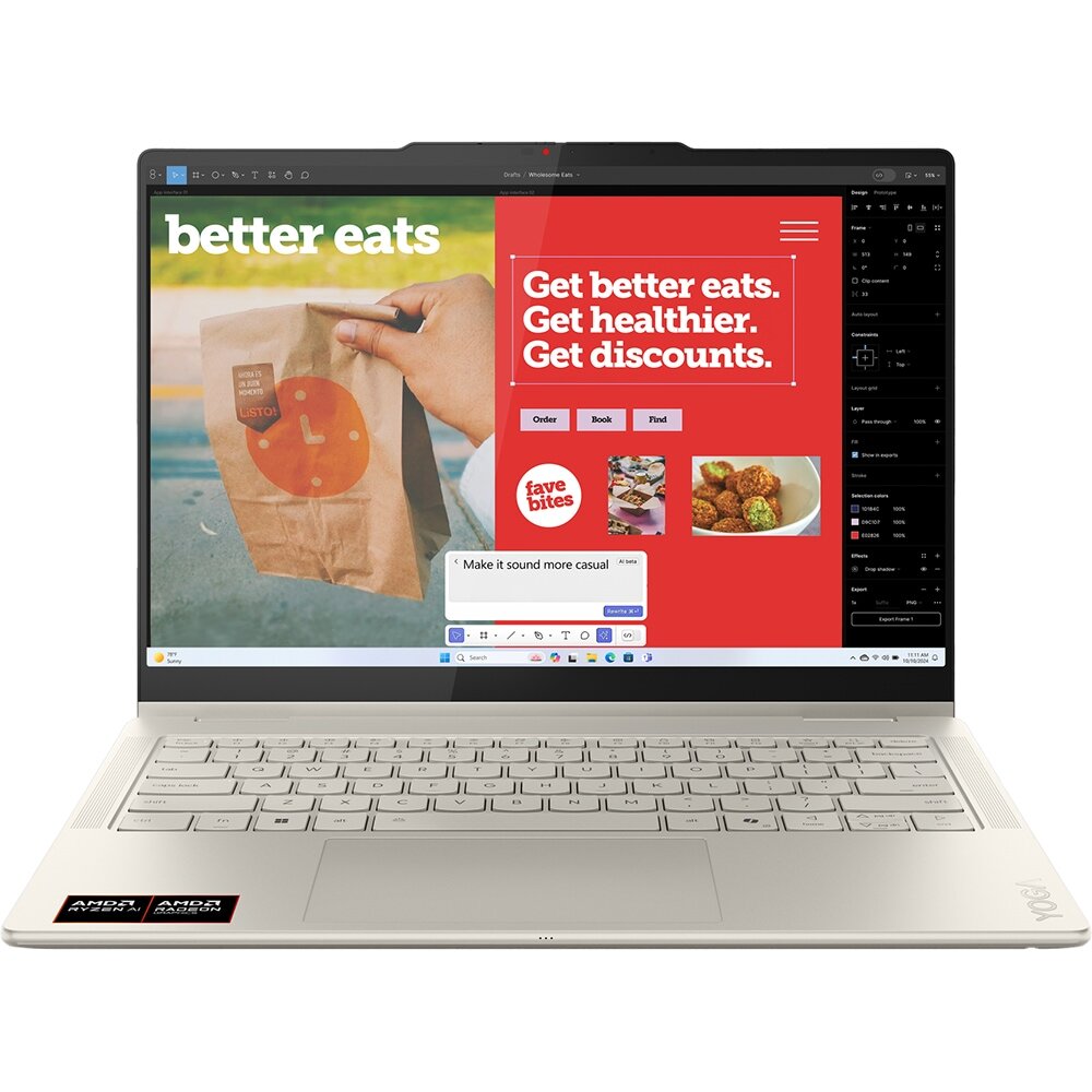 LENOVO Yoga 7 14AKP10 review — Imagine 4 Laptop 2 in 1 LENOVO Yoga 7 14AKP10, AMD Ryzen AI 7 350 pana la 5GHz, 14" 2.8K Touch, 32GB, 1TB, AMD Radeon, Windows 11 Home, Seashell — imagine 4