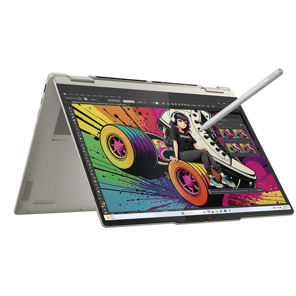 LENOVO Yoga 7 14AKP10 review — Imagine 6 Laptop 2 in 1 LENOVO Yoga 7 14AKP10, AMD Ryzen AI 7 350 pana la 5GHz, 14" 2.8K Touch, 32GB, 1TB, AMD Radeon, Windows 11 Home, Seashell — imagine 6