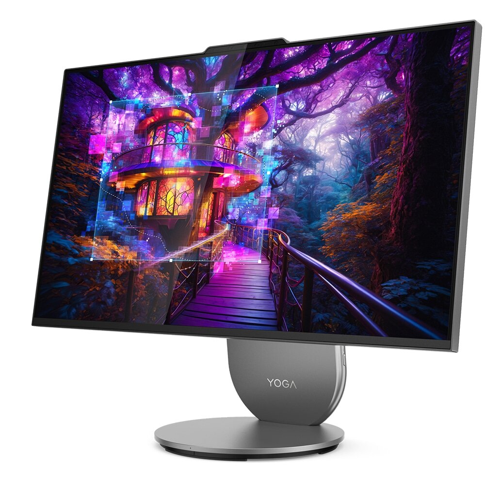 Sistem All in One LENOVO Yoga AIO 27IAH10, Intel Core Ultra 5 125H pana la 4.5GHz, 27" QHD, 16GB, SSD 512GB, Intel Arc Graphics, Windows 11 Home, Luna Grey — imagine 1