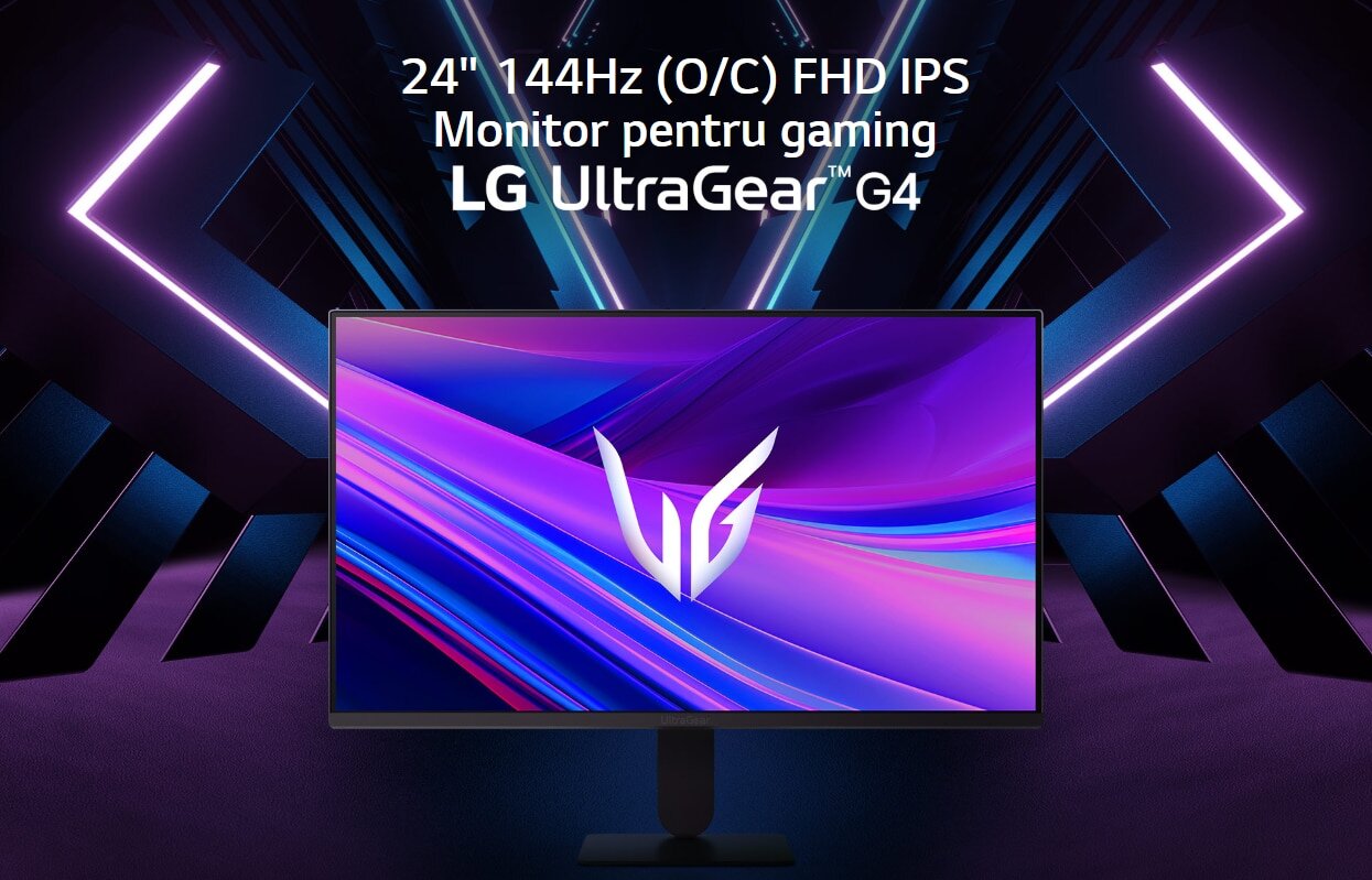 Monitor Gaming LG UltraGear™ G4 review Monitor Gaming LG UltraGear™ G4, 24'', IPS, Full HD, 144Hz (O/C), 1ms MBR, HDMI 2.0 — imagine 1