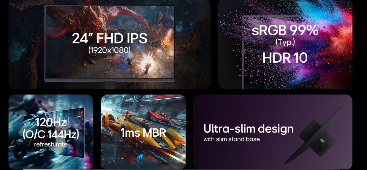 Monitor Gaming LG UltraGear™ G4 review — Imagine 2 Monitor Gaming LG UltraGear™ G4, 24'', IPS, Full HD, 144Hz (O/C), 1ms MBR, HDMI 2.0 — imagine 2