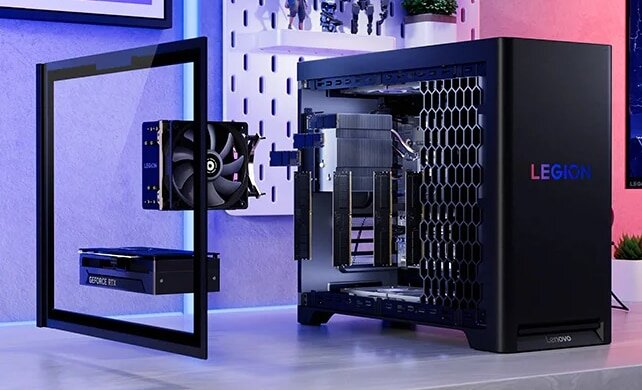 Sistem Desktop PC Gaming Lenovo Legion T5 30IAX10 review — Imagine 5 Sistem Desktop PC Gaming Lenovo Legion T5 30IAX10 cu procesor Intel® Core Ultra 7 255HX pana la 5.2GHz, 24GB DDR5, 1TB SSD, NVIDIA® GeForce RTX™ 5070 12GB GDDR7, No OS, Eclipse Black, 3y on-site Premium Care — imagine 5