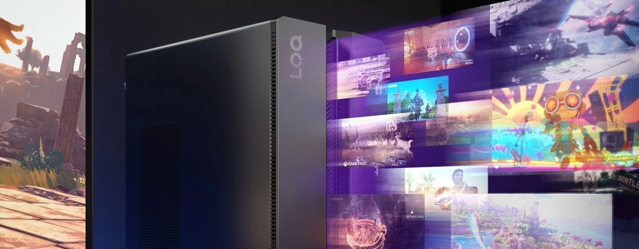Sistem Desktop PC Gaming Lenovo LOQ Tower 17IRR9 cu procesor Intel® Core i5-14400 pana la 4.7GHz, 24GB DDR5, 1TB SSD, NVIDIA® GeForce RTX™ 5060 8GB GDDR7, No OS, Luna Grey — imagine 7