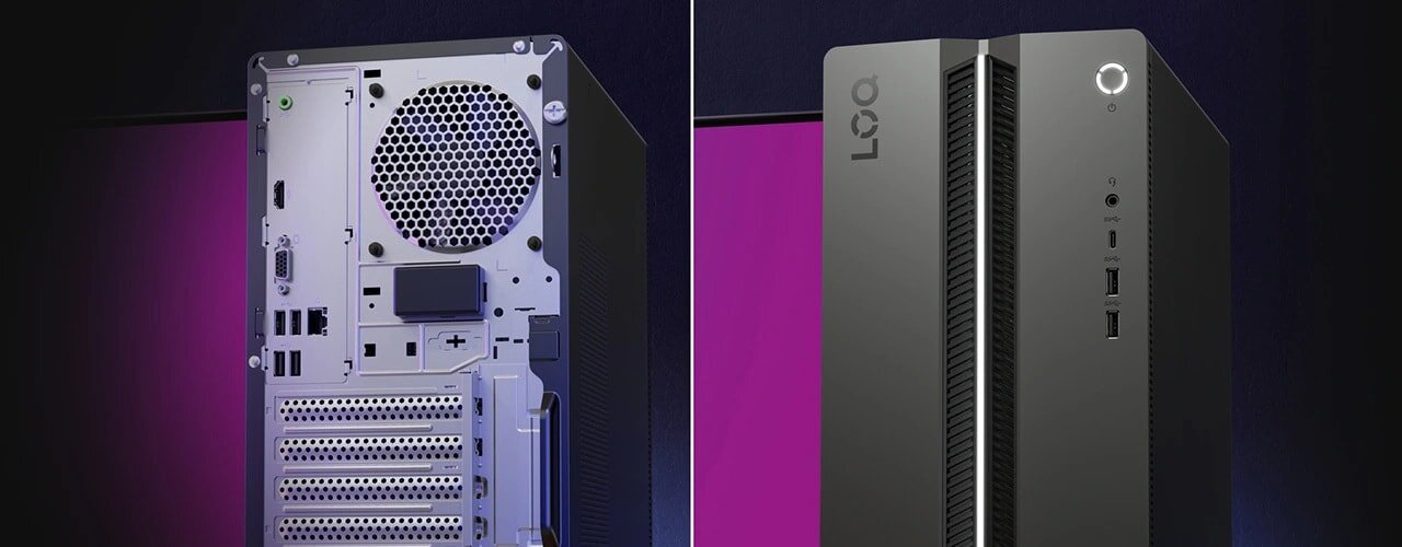 Sistem Desktop PC Gaming Lenovo LOQ Tower 17IRR9 review — Imagine 6 Sistem Desktop PC Gaming Lenovo LOQ Tower 17IRR9 cu procesor Intel® Core i5-14400 pana la 4.7GHz, 24GB DDR5, 1TB SSD, NVIDIA® GeForce RTX™ 5060 8GB GDDR7, No OS, Luna Grey — imagine 7