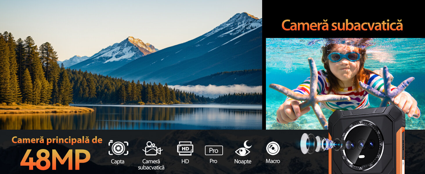 Telefon mobil CUBOT Kingkong ES review — Imagine 4 Telefon mobil CUBOT Kingkong ES, Android 14 16GB RAM + 128GB ROM, camera 48MP, display 6,56'', baterie 5000mAh, Dual SIM 4G, impermeabil IP68/IP69K, portocalie — imagine 4