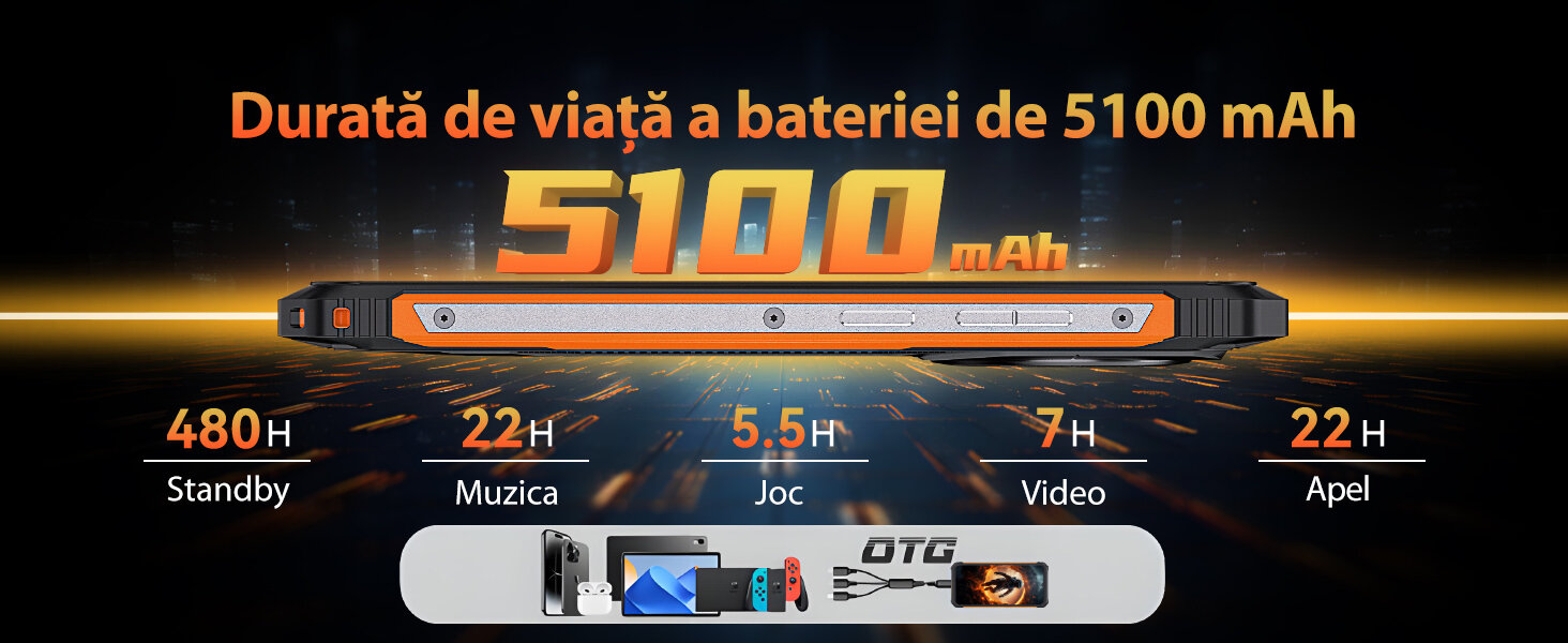 Telefon mobil CUBOT Kingkong ES review — Imagine 6 Telefon mobil CUBOT Kingkong ES, Android 14 16GB RAM + 128GB ROM, camera 48MP, display 6,56'', baterie 5000mAh, Dual SIM 4G, impermeabil IP68/IP69K, portocalie — imagine 6