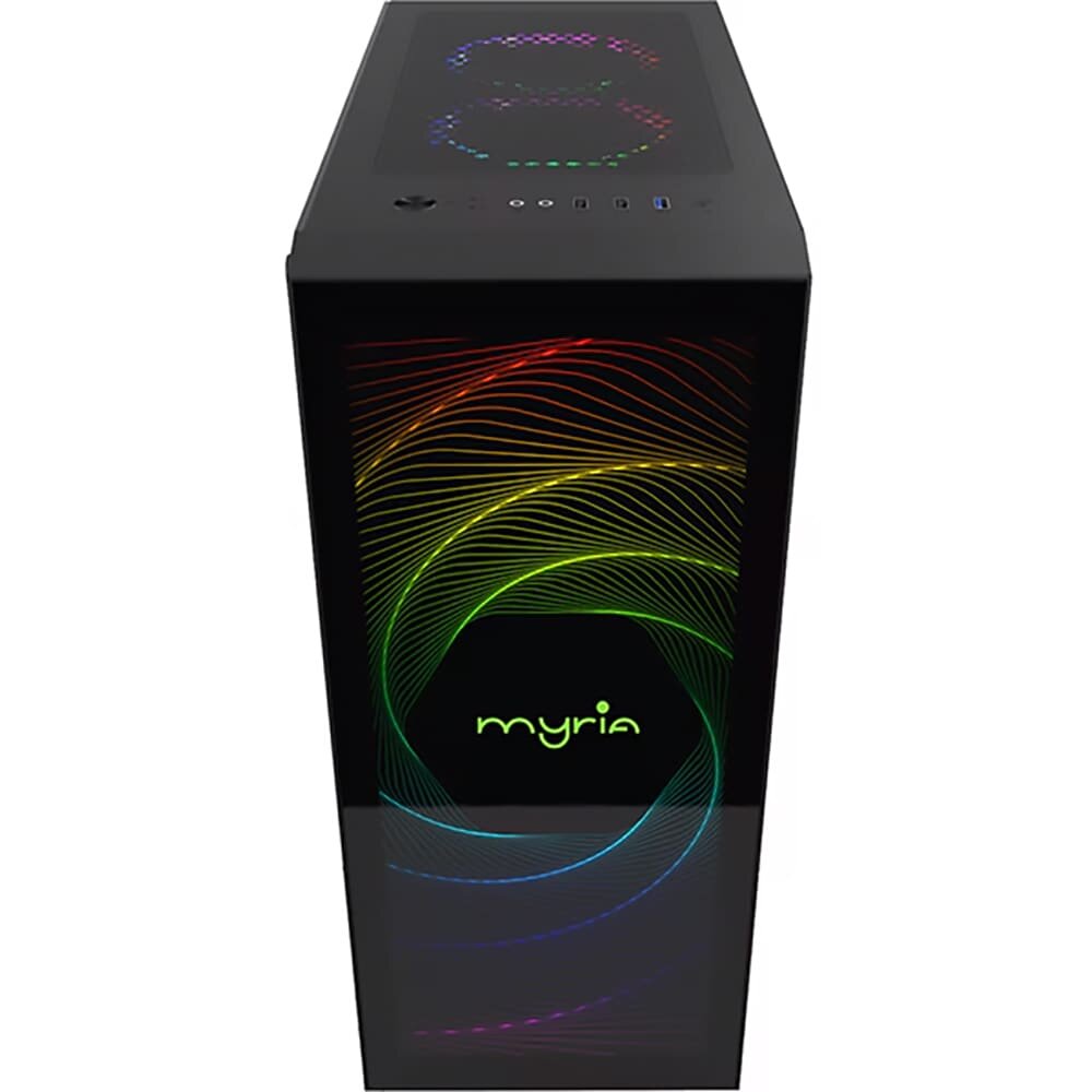 Sistem Desktop Gaming MYRIA Vision V110W review — Imagine 2 Sistem Desktop Gaming MYRIA Vision V110W Powered by ASUS, Intel Core i7-14700F pana la 5.4GHz, 16GB, SSD 1TB, NVIDIA GeForce RTX 4070 Super 12GB, Windows 11 Home — imagine 2