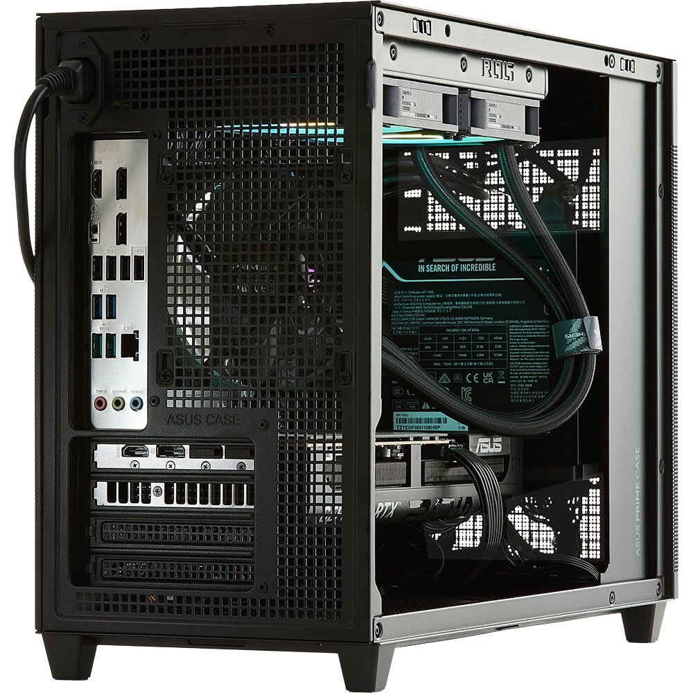 Sistem Desktop PC MYRIA STYLE V97W Powered by ASUS, AMD Ryzen 7 9800X3D pana la 5.2GHz, 32GB, SSD 1TB, NVIDIA GeForce RTX 5070Ti 16GB, Windows 11 Home — imagine 1