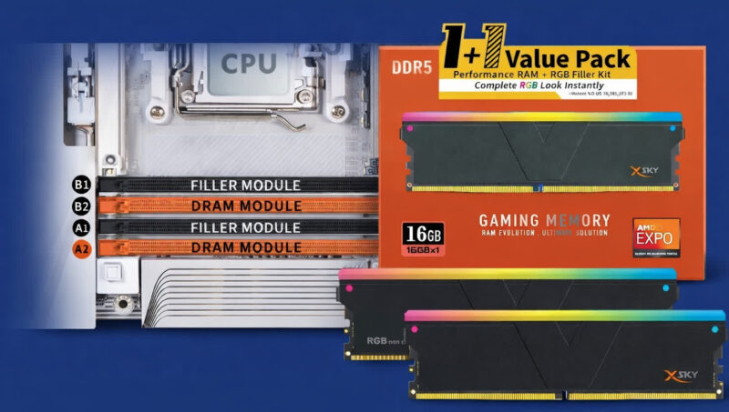 V-Color a lansat pachetul DDR5 1+1 – un modul RAM și un filler pentru utilizatori