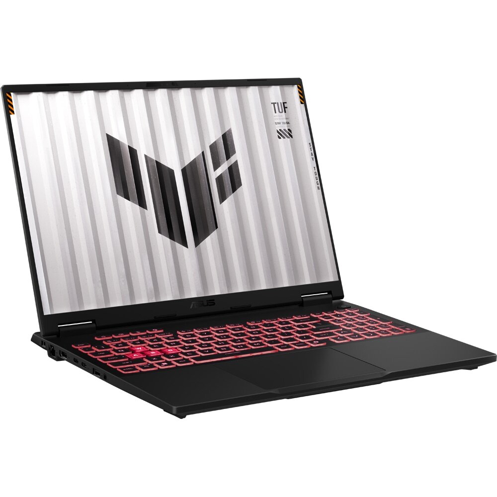 ASUS TUF A16 FA608PM-RV072 review Laptop Gaming ASUS TUF A16 FA608PM-RV072, AMD Ryzen 9 8940HX pana la 5.3GHz, 16" Full HD+, 32GB, SSD 1TB, NVIDIA GeForce RTX 5060 8GB, FreeDos, Jaeger Gray — imagine 1
